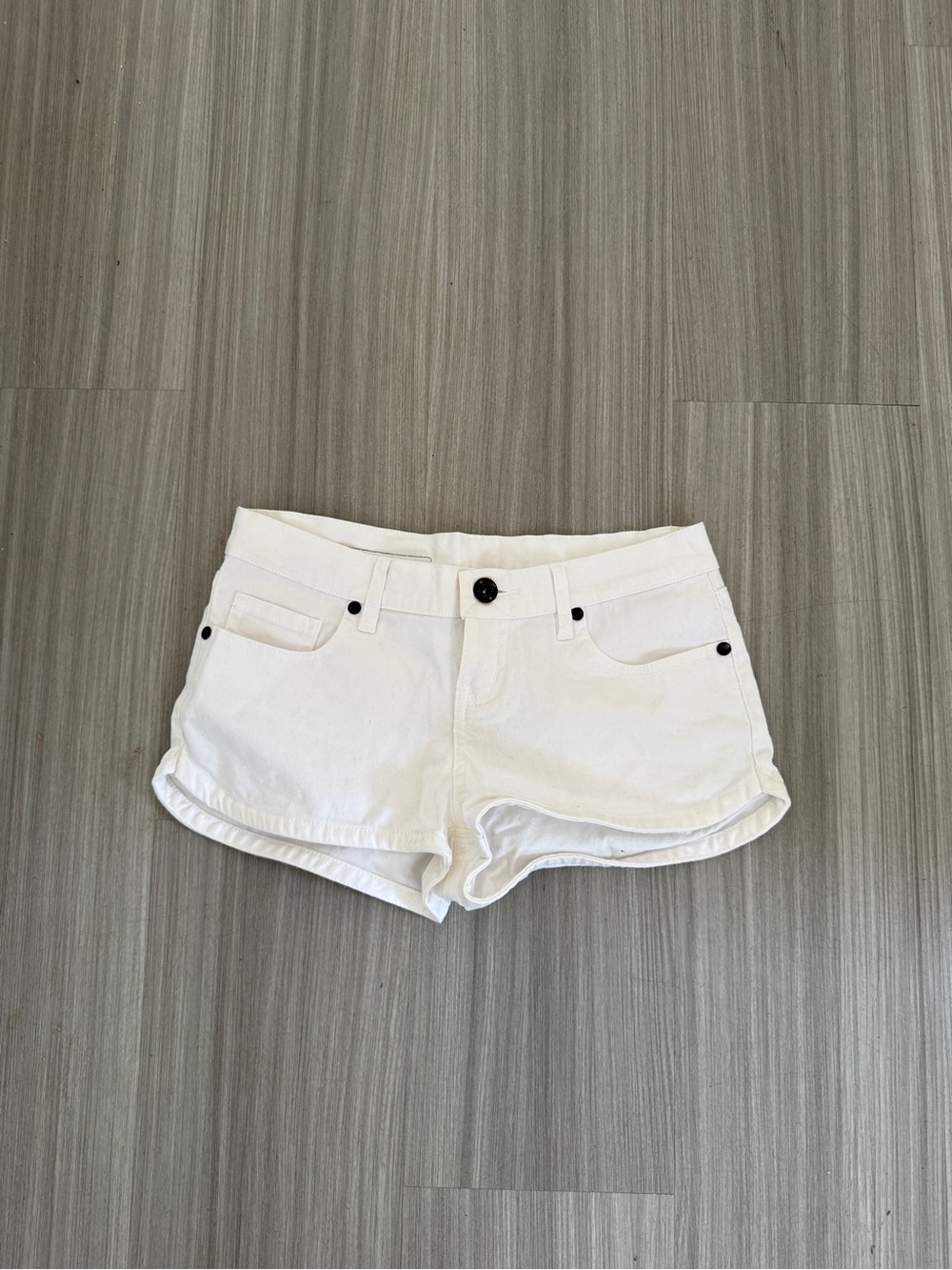 Hurley Women's White Denim Short Shorts